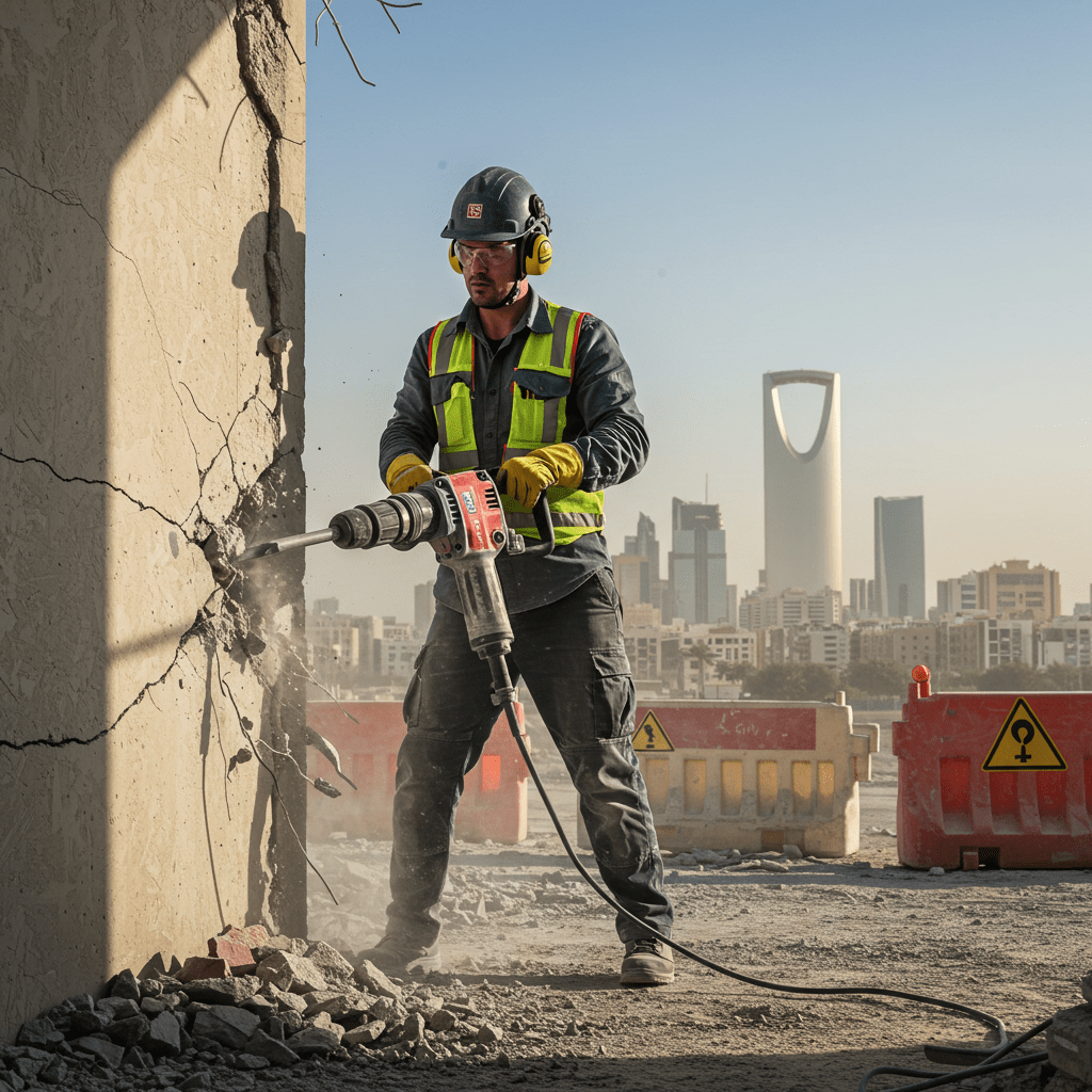 قص الجدار بدون تكسير الرياض